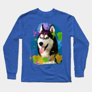 Cute Husky Long Sleeve T-Shirt